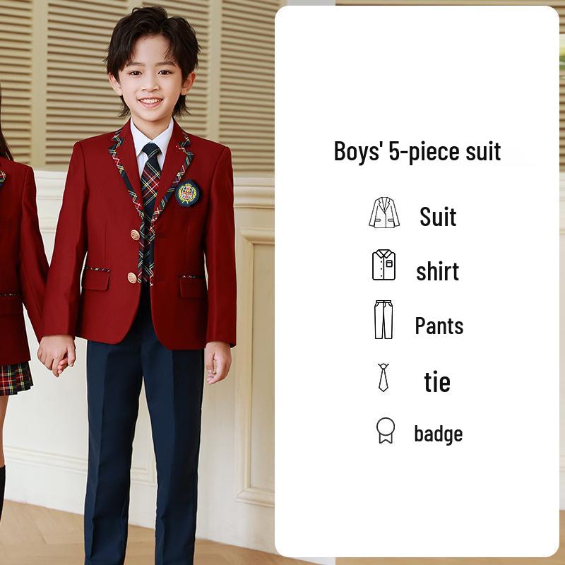 Children's British Academy Style School Uniform Set for All Seasons - Elementary & Kindergarten