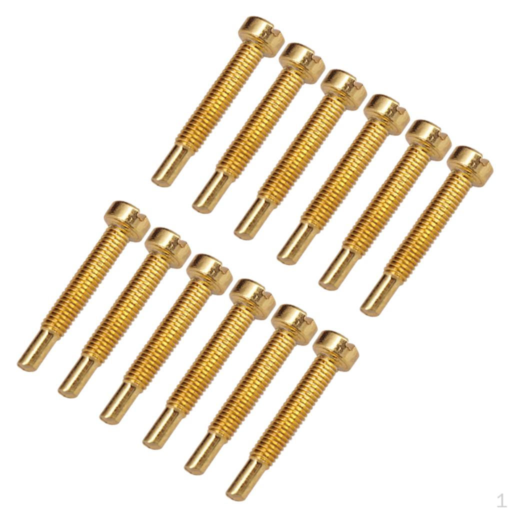 

12 винтов для крепления звукоснимателя электрогитары золотистый