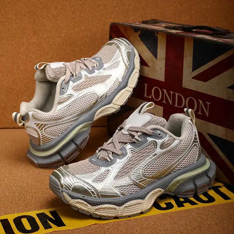 Fashion Lace-up Demi-season Women's Fuchsia Shoes Running Ladies Sneakers Luxury Grey Boots Women Sports Beskets Collection Tensi