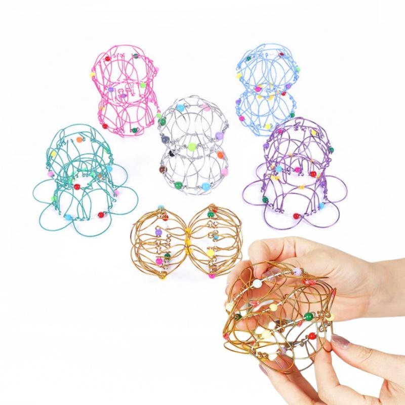 36 Variations Soft Steel Circle Flower Basket Fingertip Toy Stress Relieving Flexible Magic Antistress Fidget Children Gift
