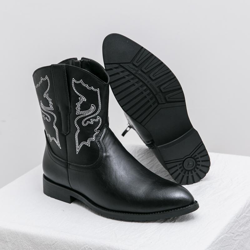 Fashion New Arrival Men Mid-Calf Boots Comfortable Retro High-top Men Shoes Fashion Leather Motorcycle Boots New Outdoor Man Biker Botas