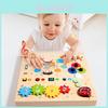 Wooden Busy Board With Touch Drum And Led Lights For Kids Educational Play