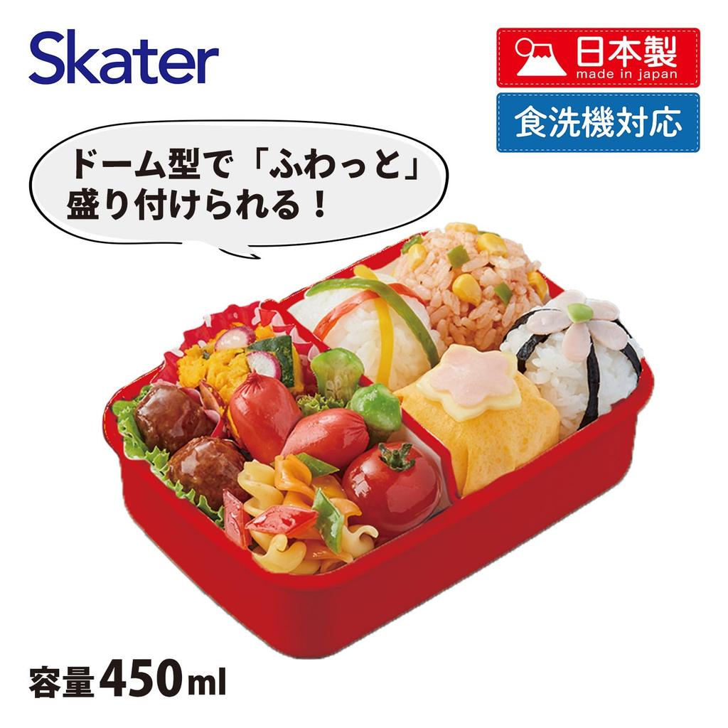 Skater Lunch with a Soft Single Made in Disney Baymax 26 for Boys and Girls Children's Box, 450ml, Dome-Shaped Lid, Tier, Japan, Design, (RBF3AN-A)