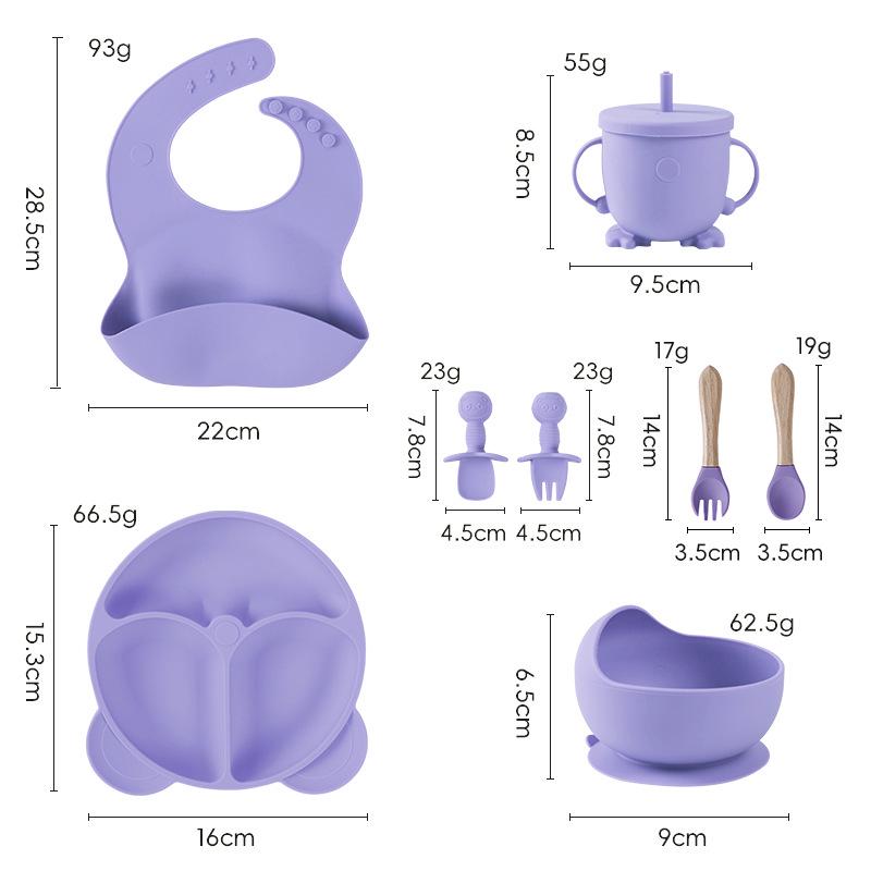 Silicone Suction Cup Bowl & Spoon Set for Babies - Children's Tableware