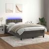 Vidaxl Letto Continentale Con Materasso E LED, Grigio Scuro, 120X190 Cm