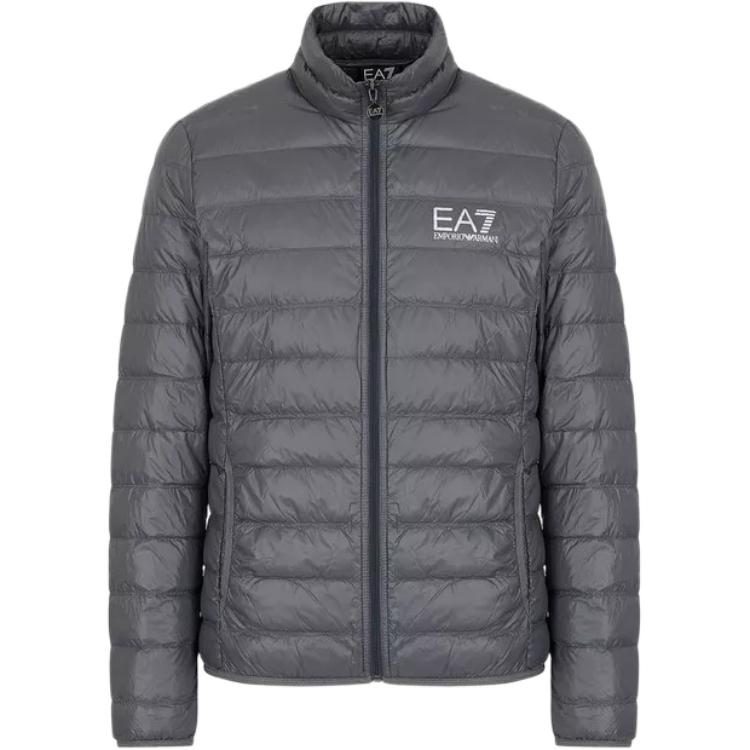 Emporio Armani EA7 Однотонная пуховая куртка с длинным рукавом и ребристой отделкой с логотипом Мужская верхняя одежда 8NPB23-PNGPZ-U8117 M