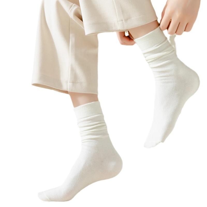 5 Pairs Socks Women's Summer Boneless Pile Socks Mid-tube Socks Summer Thin Month Socks