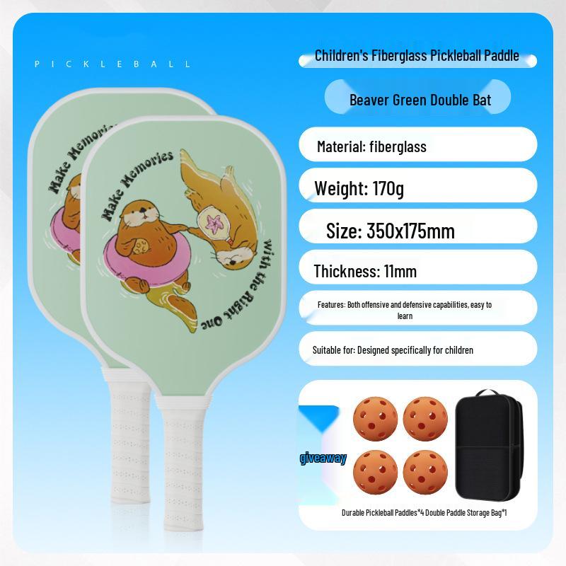 Children's Beginner Pickleball Racket Set - Fiberglass, Official Store Model