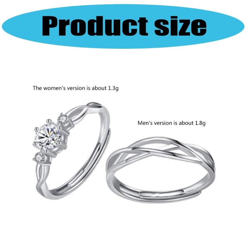 Adjustable Entangled Rings for Trendy Women Eternities Wedding Promise Engagement Jewelry Accessory Casual Wear