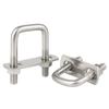 1/2 Sätze M8 M10 M12 304 Edelstahl Quadratische Klemme Rechtwinklig U-Schraubenmuttern Plattenbleche U-Bolzen Set