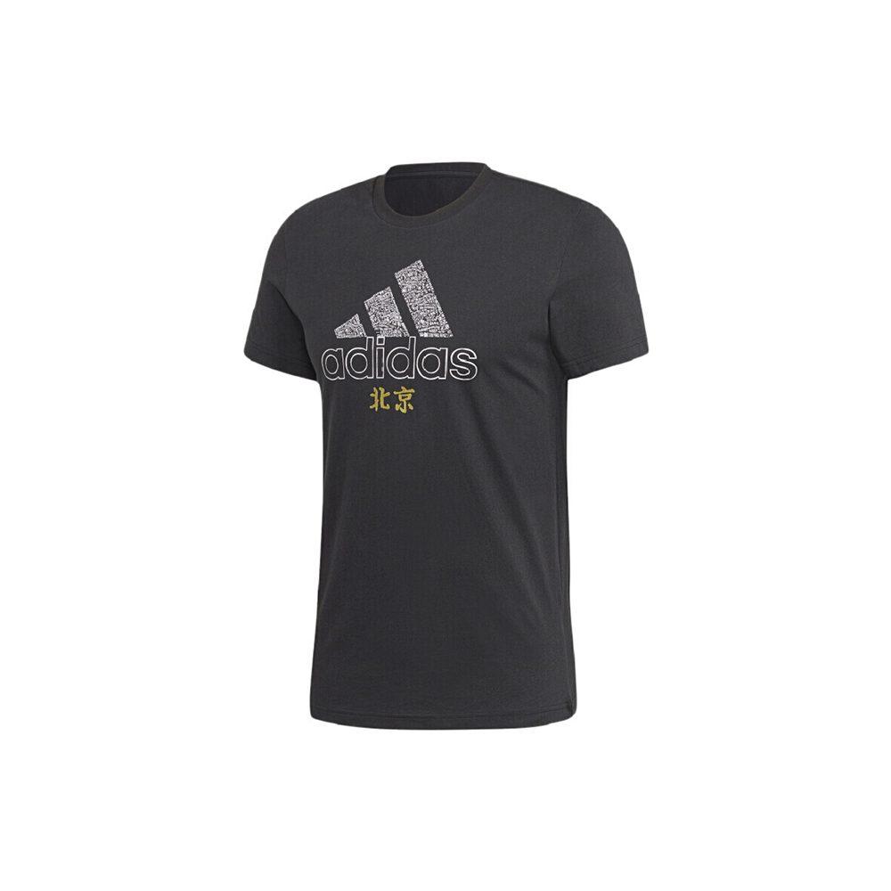 Adidas T Shirts Unisex Black Crew Neck Moderate Straight Fit GK4658