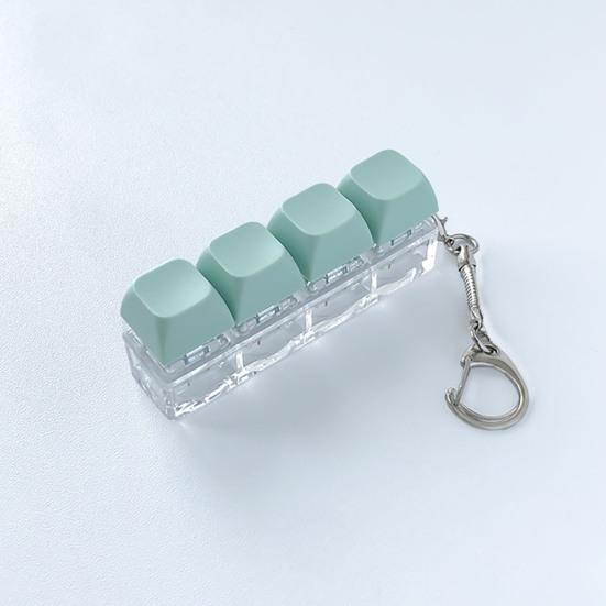 Anxiety Relief Finger Toy 3/4-Keys Keyboard Fidget Toy Stress Push Button Mini Keychain Clicker Keychain Pocket Size Mechanical Office Buster
