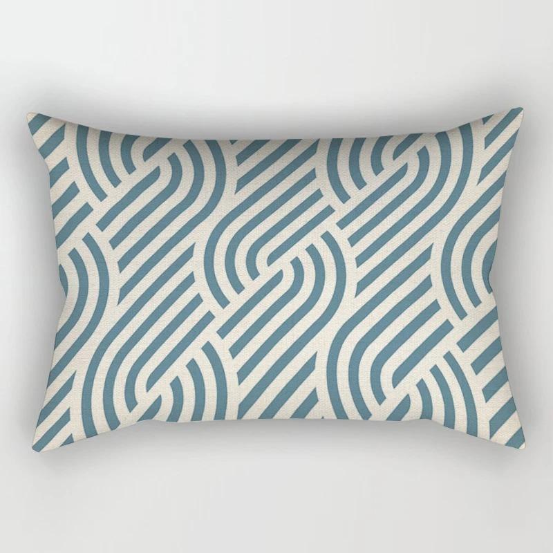 Nordic Sweet Home Light Blue Geometric Pillowcase Decorative Sofa Cushion Cover Pillowcase