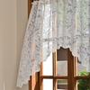 Half Sheer Lace Curtain With Florals Styles Window Dressing Solution Soft Filtering Home Decoration