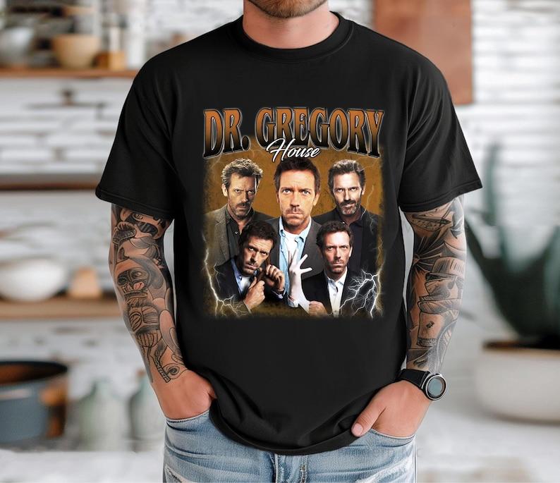 T-shirt Dr Gregory House Camicia Retro Dr Gregory House Merchandising Bootleg Regalo Per Unisex e Regali di Compleanno Unisex