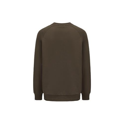 Adidas Crew Neck Pullover Casual Long-Sleeve Sweatshirt Unisex Dark Brown