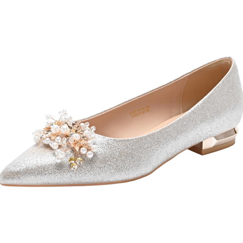 ZHR Crystal French Wedding Shoes 36 шампанского