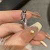 Zircon Black Sophisticated Ring For Women Unique Adjustable Style Geometric