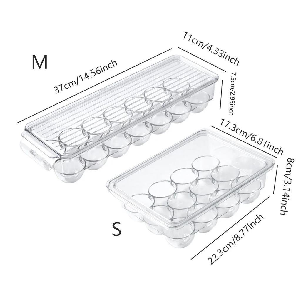 1PC refrigerator storage, kitchen sorting, egg tray preservation box, egg compartment, household egg tray, plastic egg box, duck