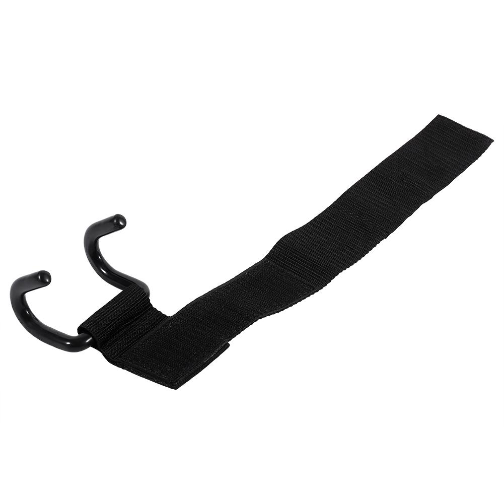 Black Weight Lifting Training Wrist Support Bandage Strap Hook Gym Hook Grip