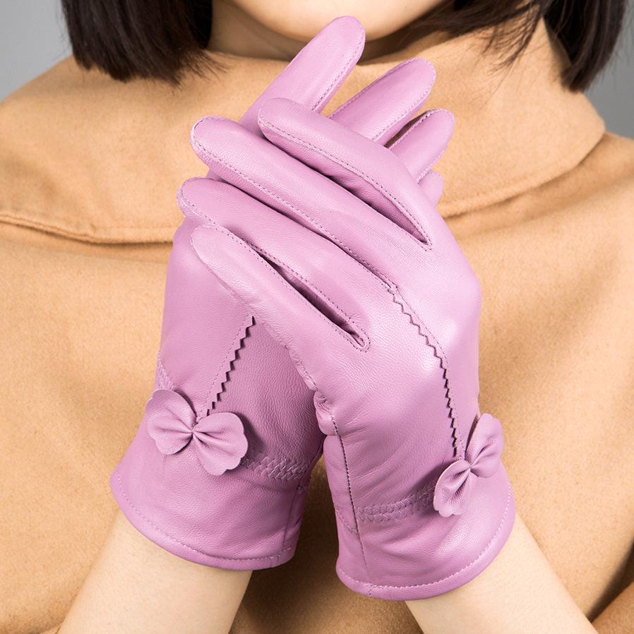 Damen-Winterhandschuhe aus echtem Schaffellleder – warm und stylisch für kaltes Wetter