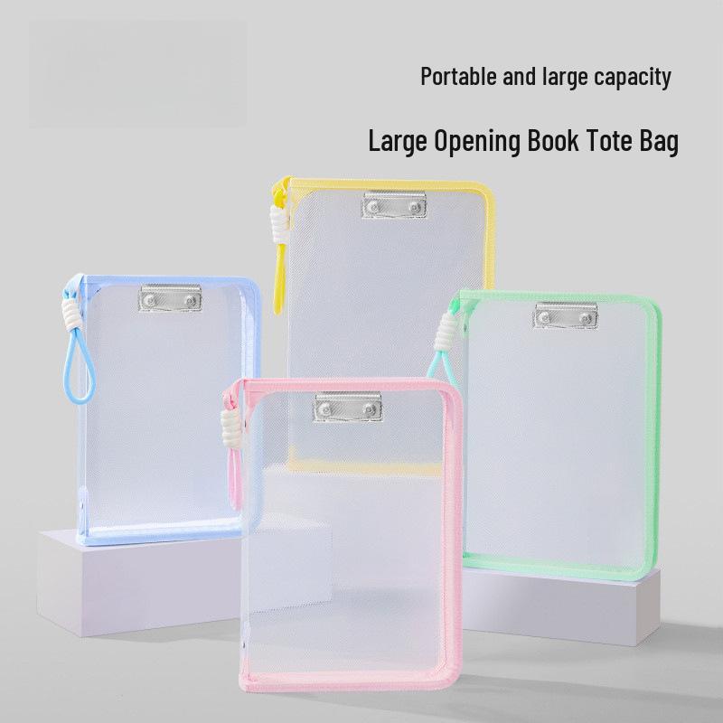 Large Capacity Waterproof A4 Macaron File Bag with Zipper