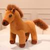 Pony Figure 2026 Horse Year Mascot PP Cotton Filled Detailed Horse Ornament Brown Foal Doll Sculpture Desktop Bedside Car Decor