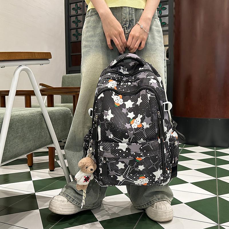 Studentský školní batoh s hvězdným potiskem Dámský batoh s velkou kapacitou