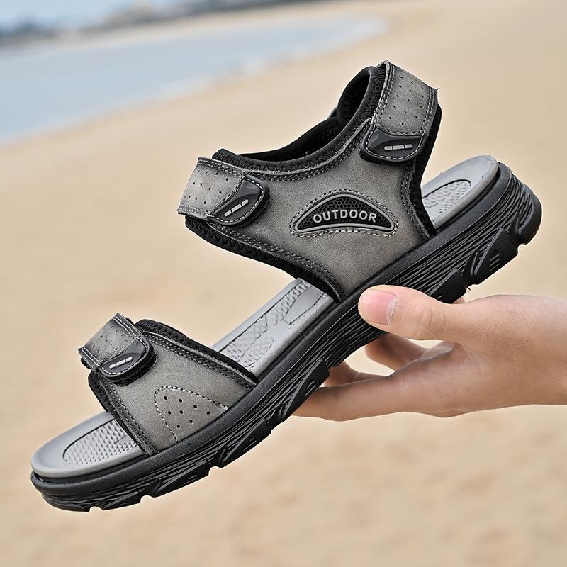 

Модные мужские сандалии для отдыха на природе Черные сандалии Модные летние сандалии 2024 года Новые товары Обувь для мужчин Водные мягкие пляжные сандалии 10.5 серый