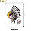 Geisha Skull Flower Tattoo Stickers: Halloween Arm & Face Ghost Designs