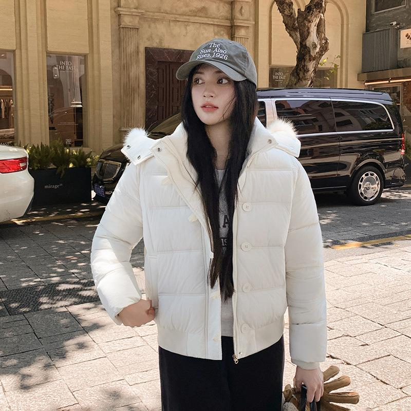 Women's cotton-padded clothes 2025 winter new thickened short Korean version loose warm cotton-padded clothes small splicing cotton-padded jacket