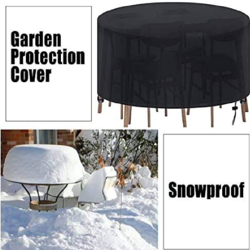Patio Waterproof Round Garden Furniture Cover Outdoor Table Chair Protector Dust