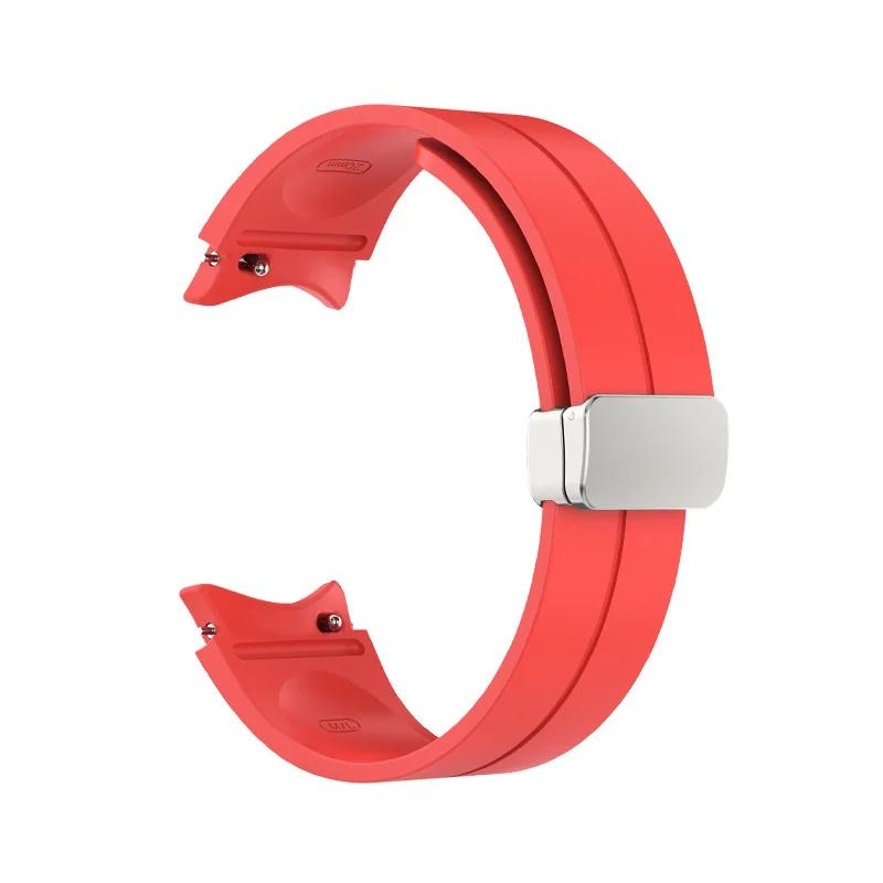 No Gap Silicone strap For Samsung Galaxy watch 7/6/5/4 40 44mm 5 Pro 45 Original Magnetic bracelet band For Watch 4 Classic belt