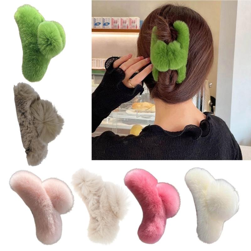 Hair Accessory Hair Clip Hairpin Faux Furs Material Hair Grips for Girl Women