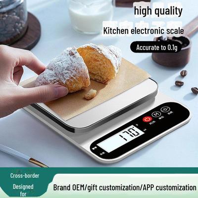 Bilancia da Cucina Beiyue - Alta Precisione 0,1g Elettronica Acciaio Inossidabile per Alimenti, Cottura & Caffè