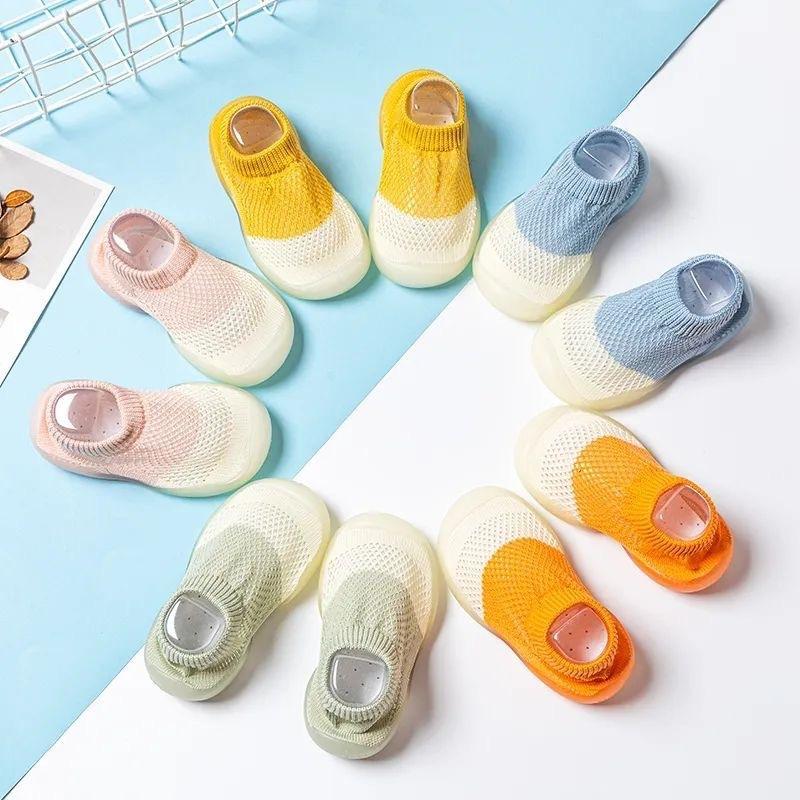 Newborn Baby Shoes Breathable Mesh Kid First Walkers Indoor Socks shoes Toddler Boy Crib Anti-slip Floor Infant Girls Sock 0-4Y