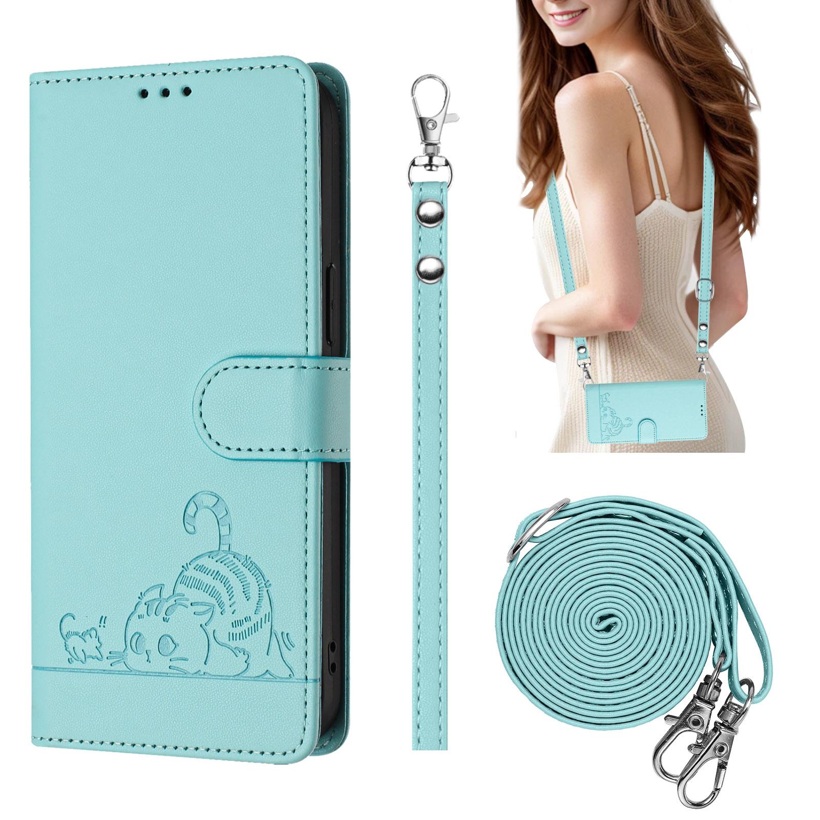 

Чехол-кошелек с ремешком через плечо для Samsung Galaxy S23 S21 FE S24 Ultra S22 Plus A05 A05S A15 A25 A35 A55 M55 Galaxy S23 FE