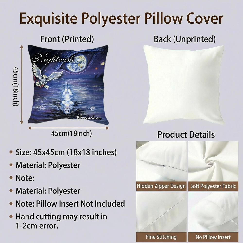 Nightwish Cushion Cover Cushion Cover Set 4Pcs 50X50 45X45 40X40 Pillowcase Decorative Sofa Home Decor