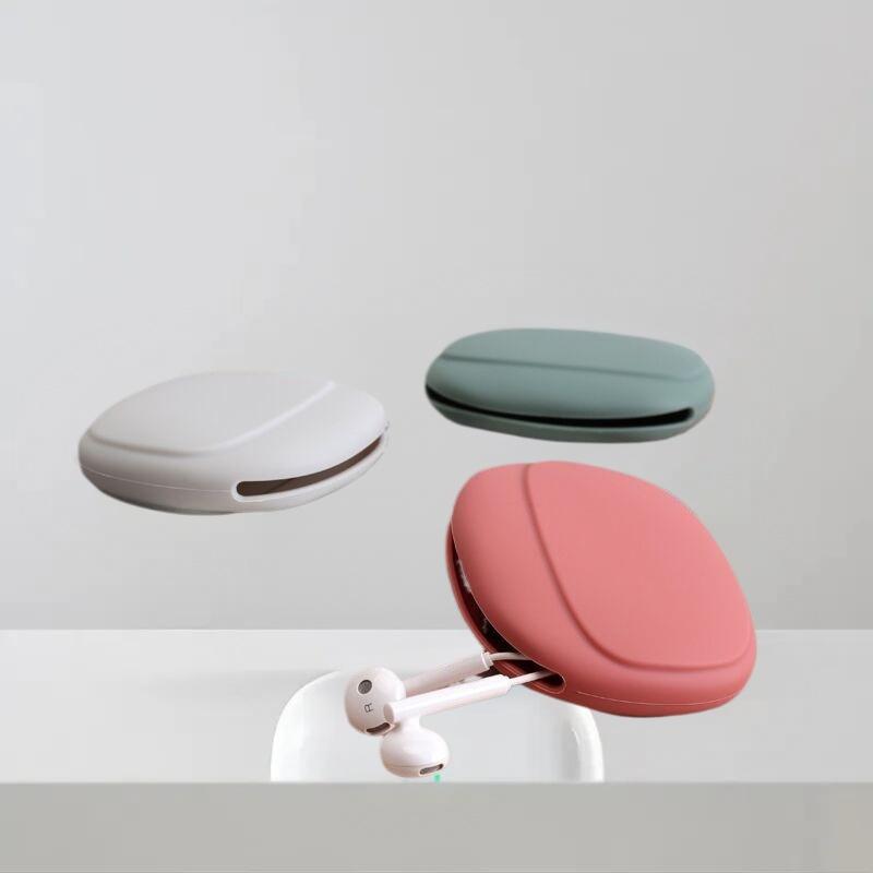 2PCS Silicone Cell Phone Cable Bag Data Cable Storage Box Travel Earphone Wire Key U Drive USB Rating Sauna