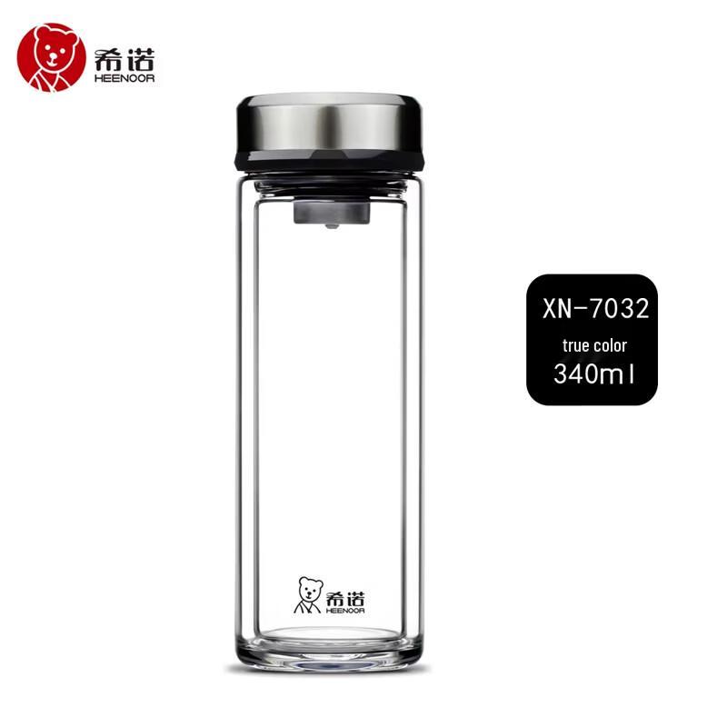 XINUO XN-7032 Double Wall Glass Portable Tea Infuser Bottle