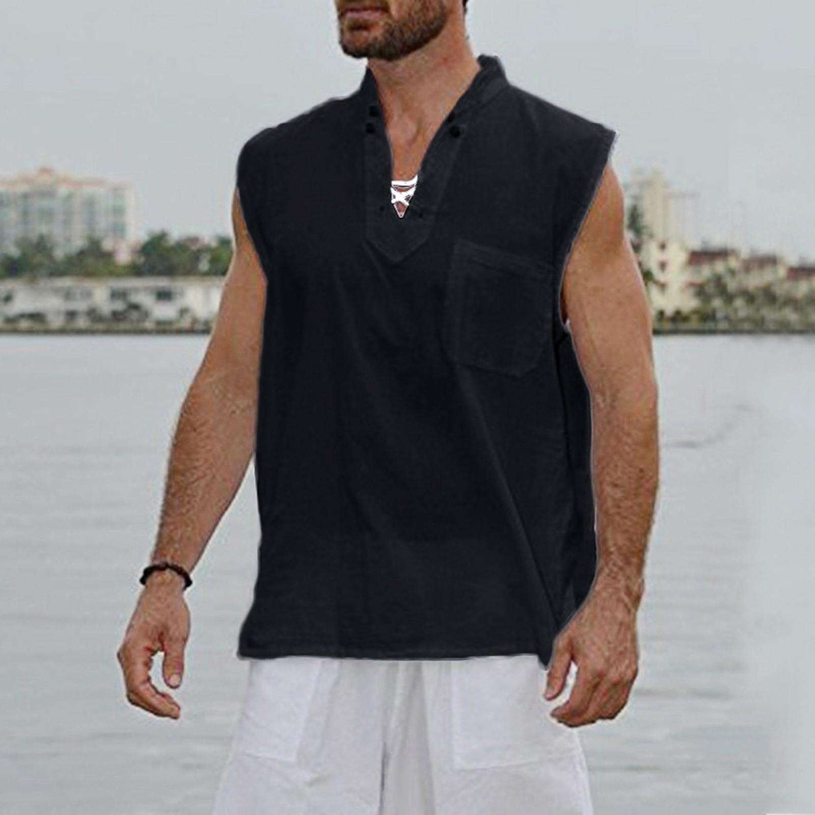 

Мужская модная футболка, футболка в стиле хиппи, пляжная рубашка с коротким рукавом, шорты, костюм XXL чёрный