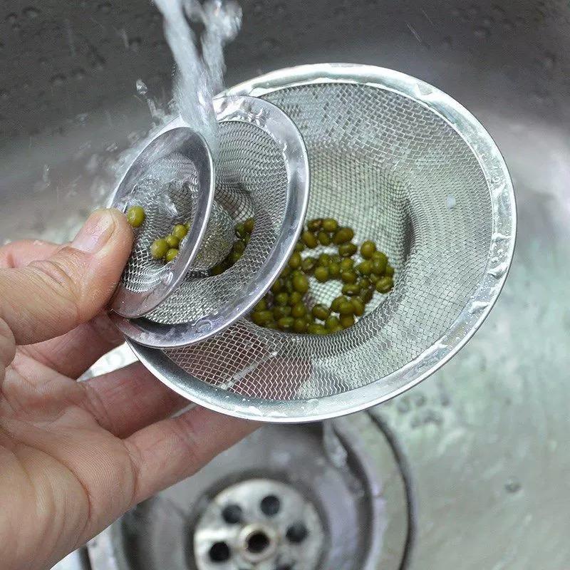 Stainless Steel Drain Net Filter: 5cm-11cm Sizes for Leftover Food and Residue