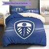 Leeds United Pattern Bedding Quilt Set  Home Decoration  Gift (1 * Duvet Cover + 2 * Pillowcase  Without Core).xwn