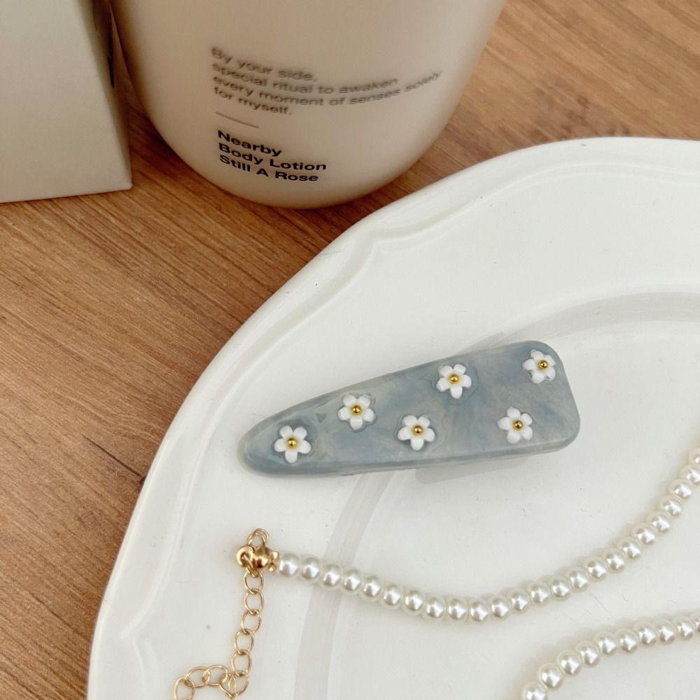 Bunte süße Haarspangen Vintage niedlicher Entenschnabelclip Mode Blume Haarspange Mädchen