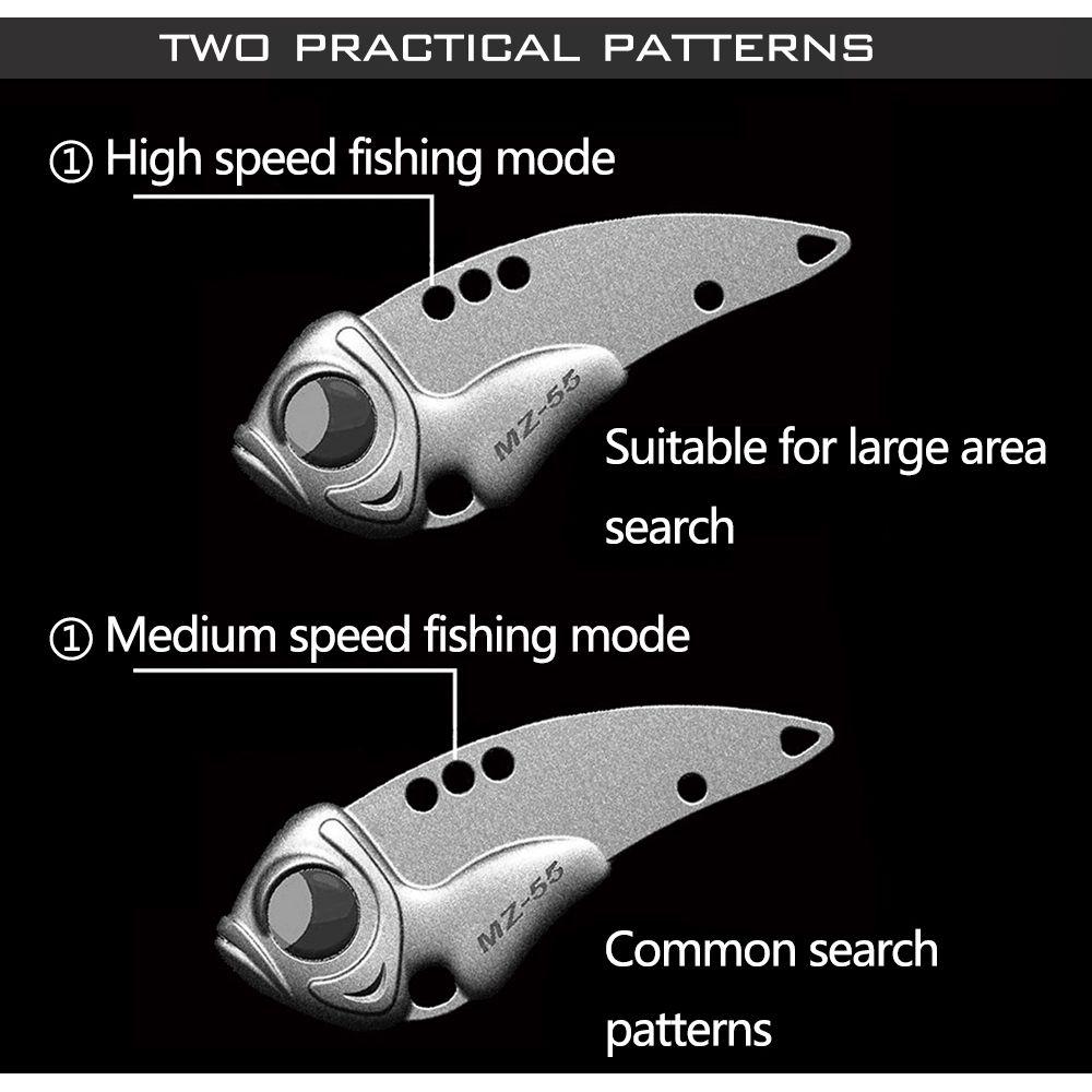 Bass Spoon Metal Vibration Rotate Metal Fishing Bait Wobblers Crankbaits Treble Hook VIB Lure