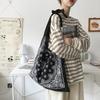 Retro Women Handbag Canvas Shoulder Bag Big Size Handbag Tote Ladies Casual Flower Printing Shoulder Bag