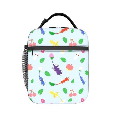 Cute Pikmins Pattern Insulated Lunch Bag High Capacity  Reusable Cooler Bag Tote Lunch Box College  Travel Bento Pouch