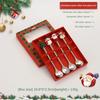 Christmas Cutlery Gift Set Stainless Steel Spoon Home Gift Spoon Set Gift Box Santa Claus Reindeer Coffee Spoon Dessert Spoon