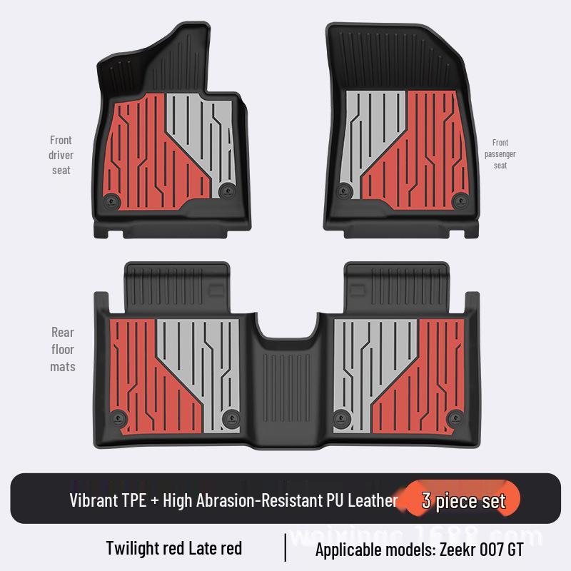 Baidequan TPE Floor Mats for 2025 Zeekr 001/7X007GT Colorful Trunk Mat