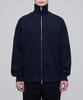 Musinsa Standard Relaxed Ribbed Knit Zip-Up [Navy]